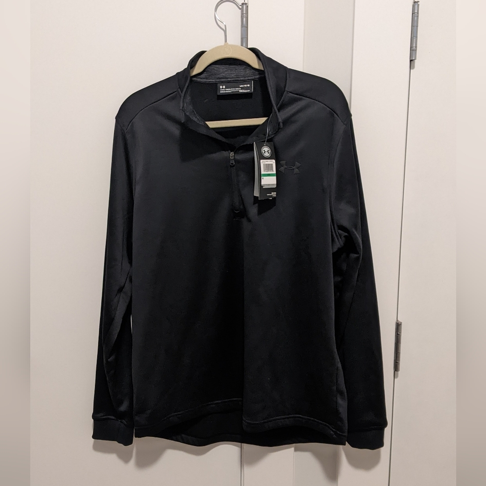 Under Armour Men's Large Black Coldgear Half Zip NWT